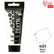 צבע לטקסטיל ROSA 60ML WHITE 401