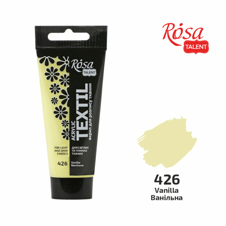 צבע לטקסטיל ROSA 60ML VANILLA 426