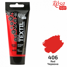 צבע לטקסטיל ROSA 60ML RED  406