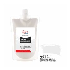 צבע אקריליק סטודיו באריזה רכה 200מ"ל  ROSA TITANUIUM WHITE 401