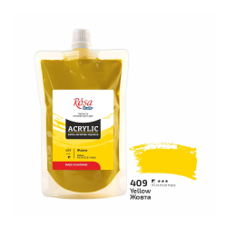 צבע אקריליק סטודיו באריזה רכה 200מ"ל ROSA  YELLOW 409 