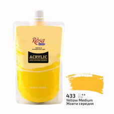 צבע אקריליק סטודיו באריזה רכה 200מ"ל ROSA  YELLOW MEDIUM 433 
