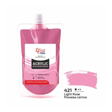 צבע אקריליק סטודיו באריזה רכה 200מ"ל ROSA LIGHT ROSE 421 