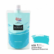 צבע אקריליק סטודיו באריזה רכה 200מ"ל ROSA TURKISH BLUE 439 