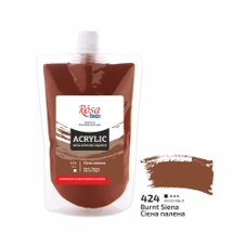 צבע אקריליק סטודיו באריזה רכה 200מ"ל ROSA BURNT SIENA 424 