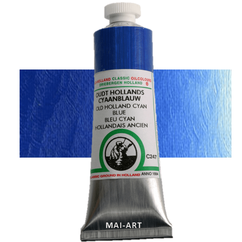 צבע שמן אולד הולנד 40 מל Old Holland Cyan Blue סדרה C247