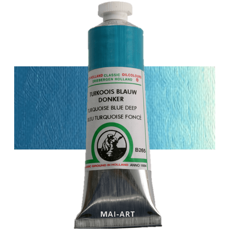 צבע שמן אולד הולנד 40מ"ל Turquoise Blue Deep סדרה B265 