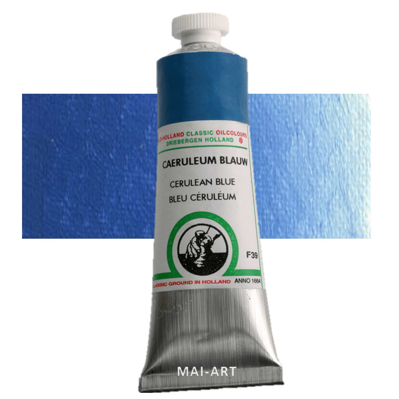 צבע שמן אולד הולנד 40 מל Cerulean Blue סדרה F39