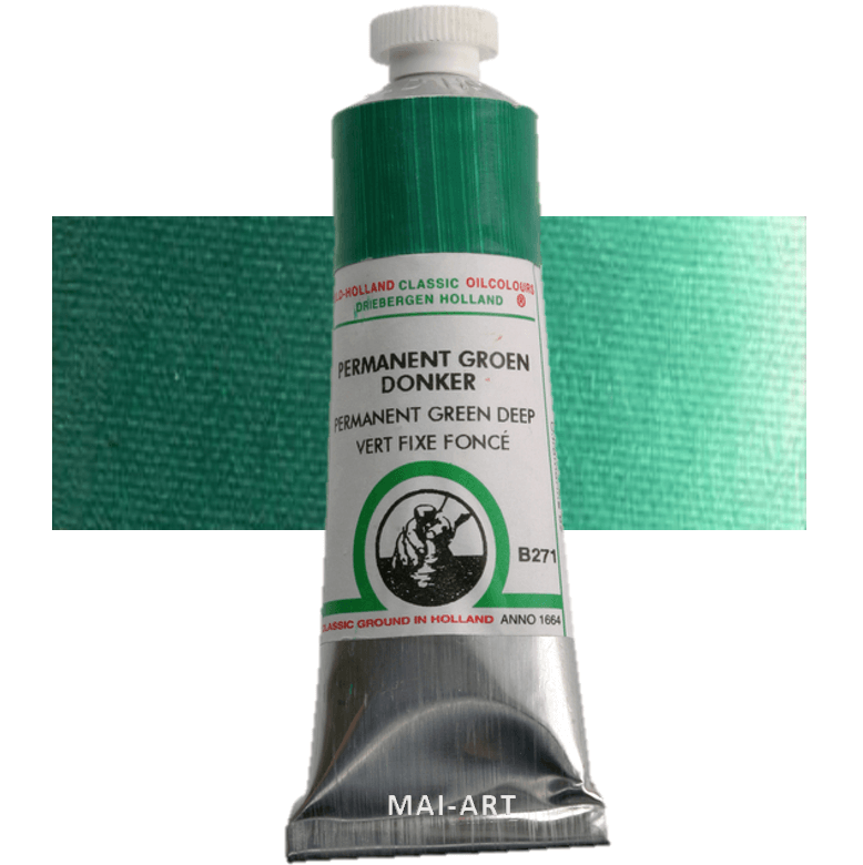 צבע שמן אולד הולנד 40מ"ל Permanent Green Deep סדרה B271 