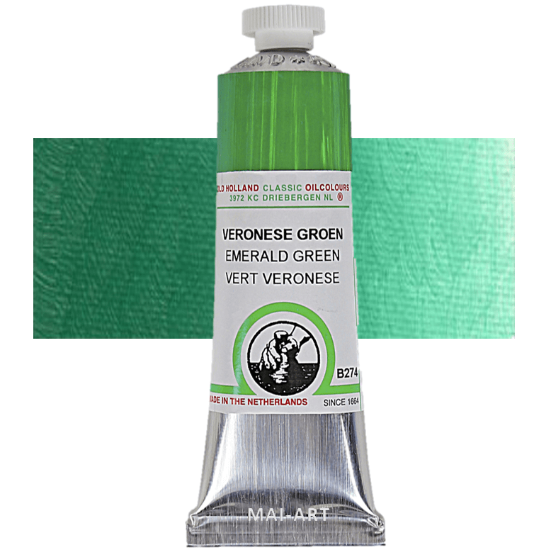 צבע שמן אולד הולנד 40מ"ל Emerald Green סדרה B274 
