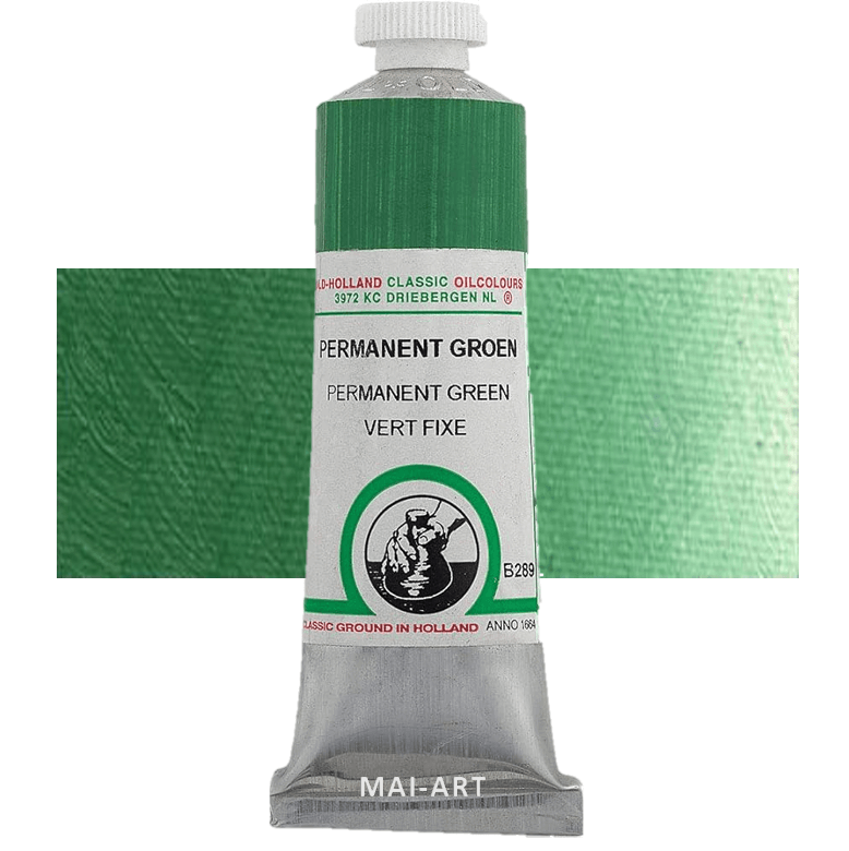 צבע שמן אולד הולנד 40מ"ל Permanent Green סדרה B289 