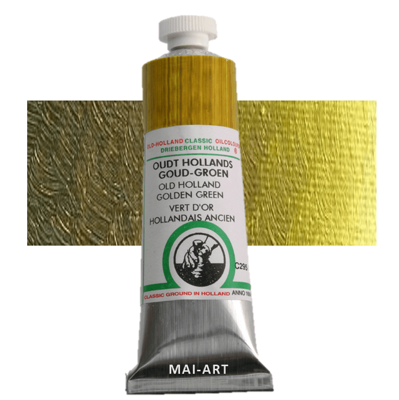 צבע שמן אולד הולנד 40 מלOld Holland Golden Green סדרה C295