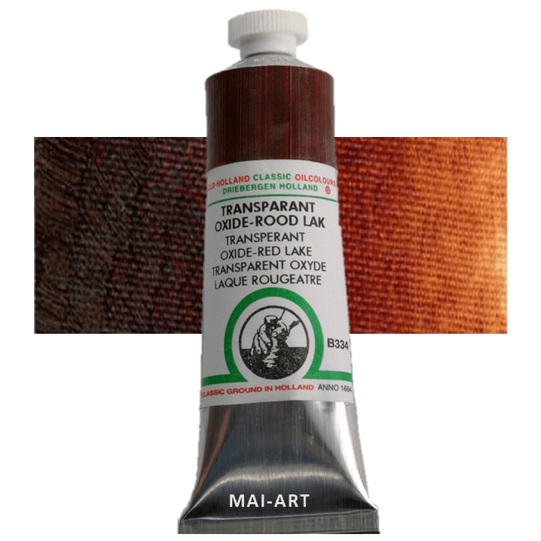 צבע שמן אולד הולנד 40מ"ל Transparent Oxide-Red Lake סדרה B334 