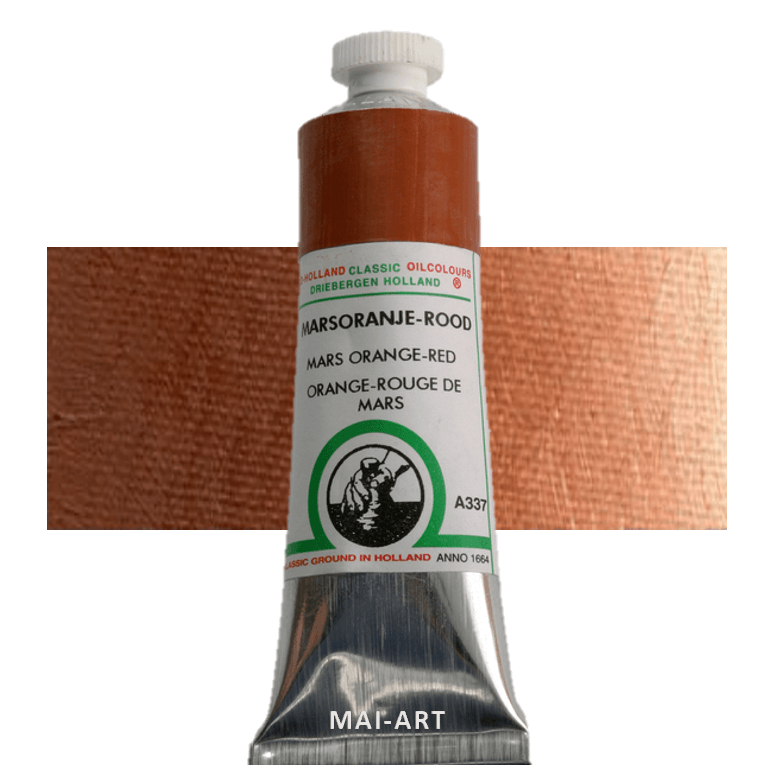 צבע שמן אולד הולנד 40מ"ל Mars Orange Red סדרה A337 
