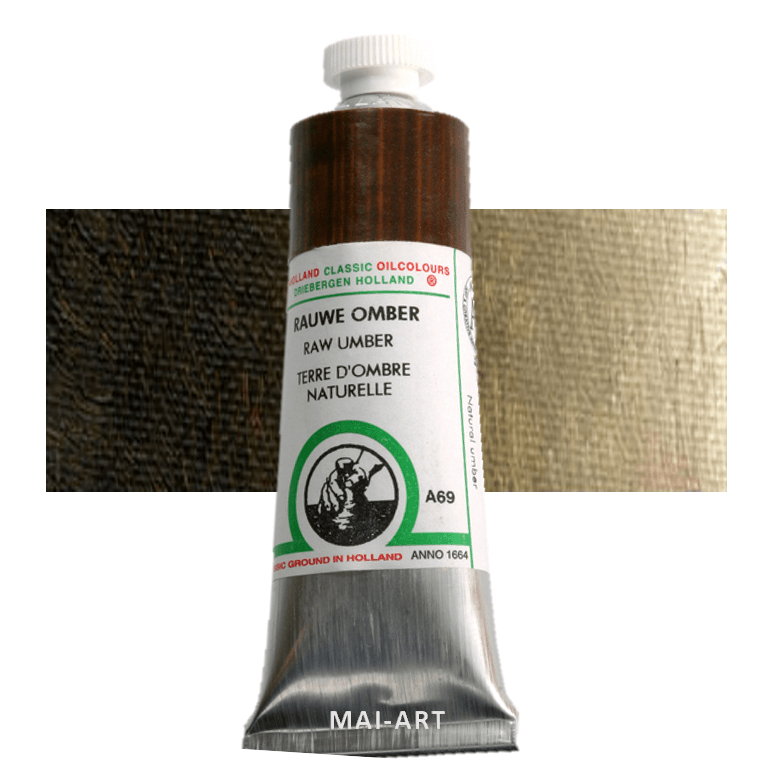 צבע שמן אולד הולנד 40מ"ל Raw Umber סדרה A69 