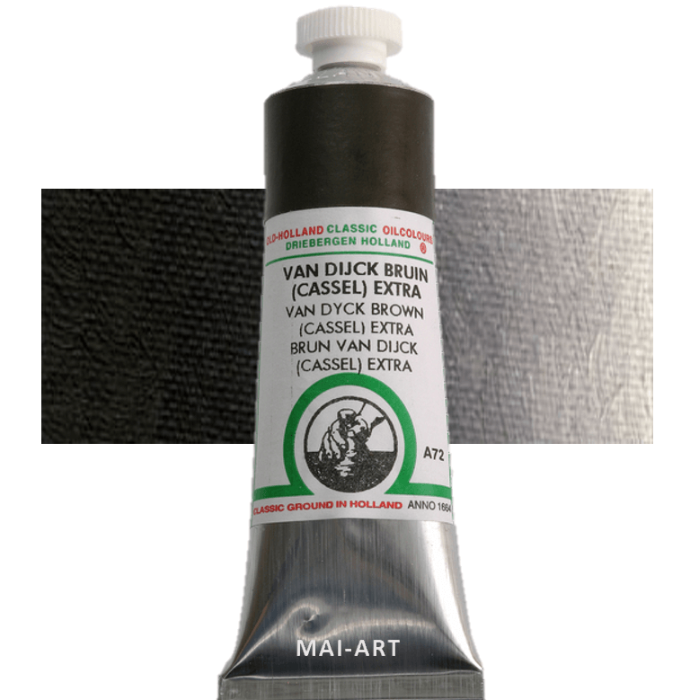 צבע שמן אולד הולנד 40מ"ל Van Dyck Brown Extra (Cassel) סדרה A72 