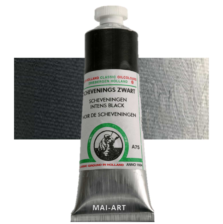 צבע שמן אולד הולנד 40מ"ל Scheveningen Intense Black סדרה A75 