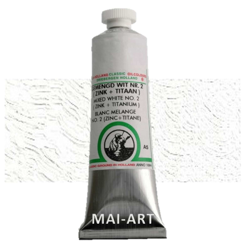 צבע שמן אולד הולנד 40מ"ל  Mixed White NO. 2 סדרה A5 