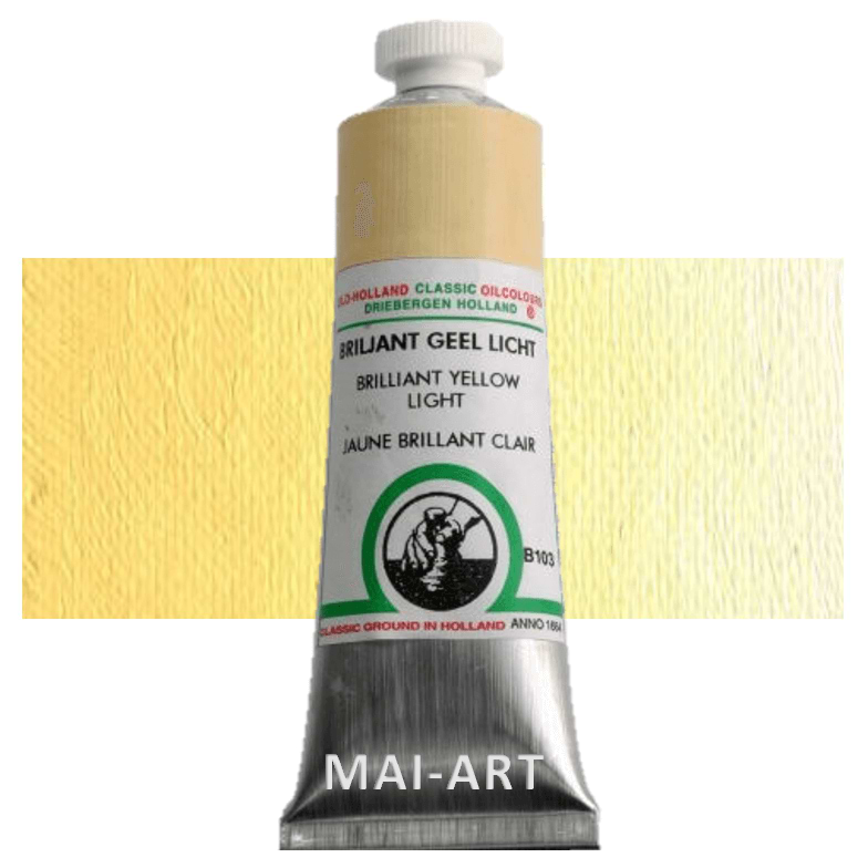צבע שמן אולד הולנד 40מ"ל  Brilliant Yellow Light סדרה B103 