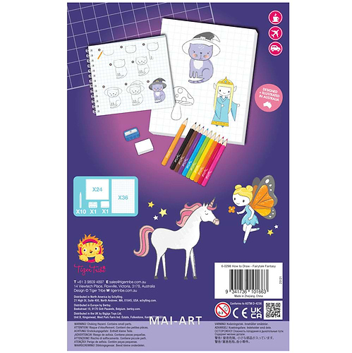 סט לימוד ציור HOW TO DRAW FAIRYTALE FANTASY