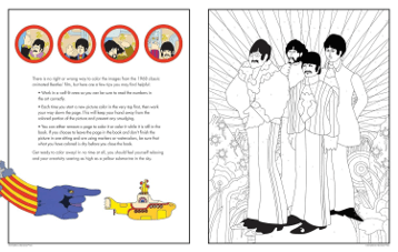 חוברת צביעה THE BEATLES YELLOW SUBMARINE COLOR BY NUMBERS