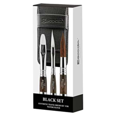 סט 3 מכחולי אסקודה במארז קנווס BLACK SET 1272