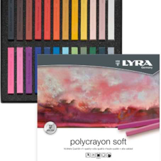 סט פסטל מרובע לירה 24 יח' POLYCRAYONS