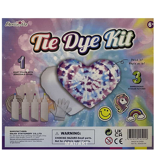 ערכת יצירה - כרית לב טאי דאי - TIE DYE KIT HEART PILLOW