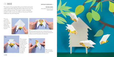 ערכת ספר אוריגמי ORIGAMI BUTTERFLIES BIRDS AND BEES - MARI ONO
