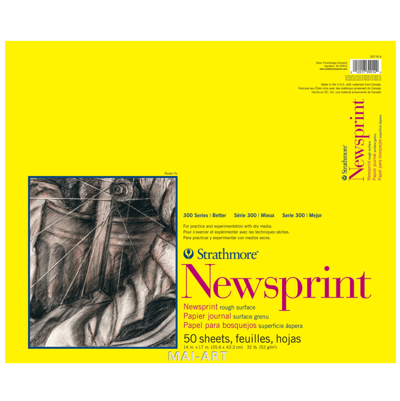 בלוק נייר עיתון סדרה 300 35.6/43.2 NEWSPRINT STRATHMORE