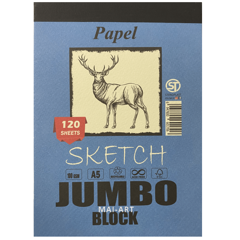 בלוק סקטץ JUMBO BLOCK A5 PAPEL