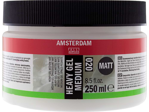 heavy gel medium matt 250ml talens 020