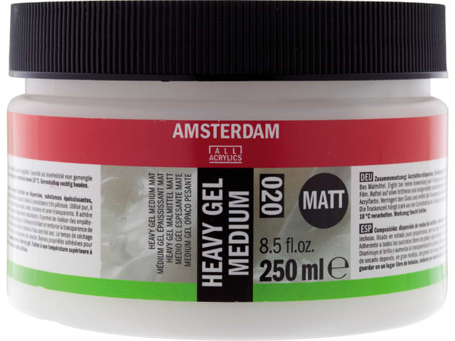 heavy gel medium matt 250ml talens 020