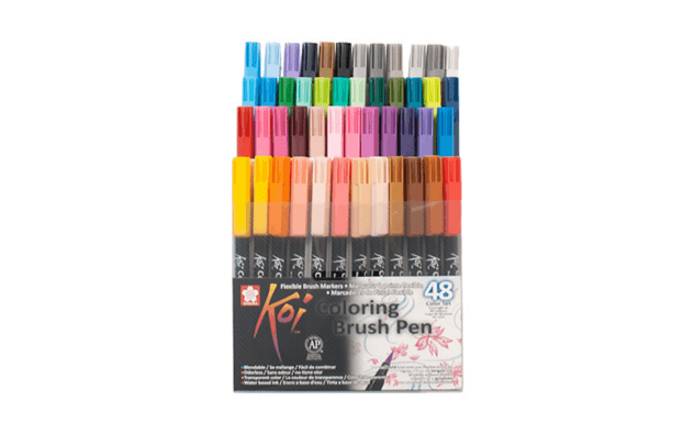 מארז 48 טושי KOI COLORING BRUSH PEN SAKURA