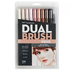 Dual Brush Pen Art Markers, Portrait, 10-Pack