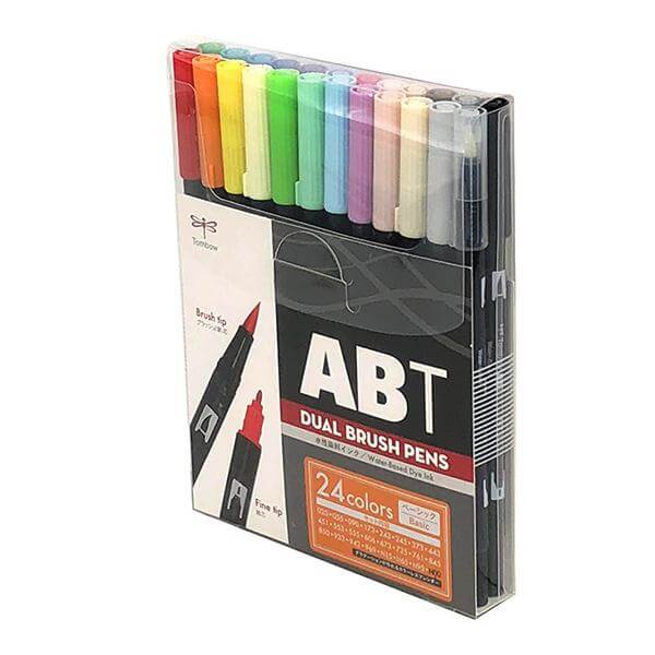 מארז 24 טושי טומבו DUAL BRUSH PENS