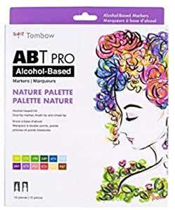 מארז 12 מרקרים אלכוהוליים TOMBOW NATURE PALETTE