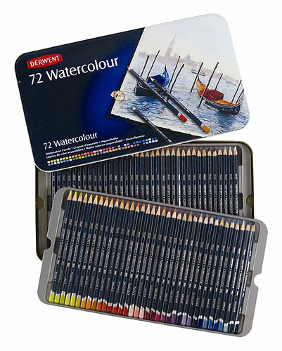 סט 72 עפרונות DERWENT אקוורל