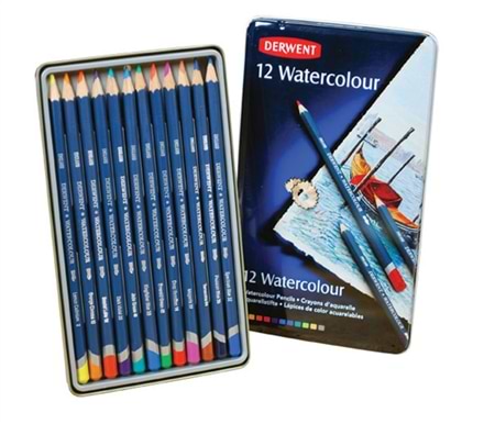 סט 12 עפרונות אקוורל DERWENT