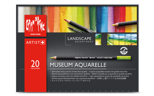 סט עפרונות קרנדש 20 MUSEUM AQUARELLE LANDSCAPE