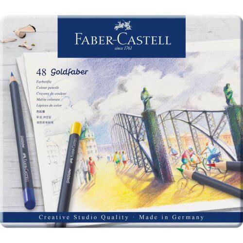 סט 48 עפרונות גולד פאבר שעווה FABER CASTELL 48 GOLDFABER