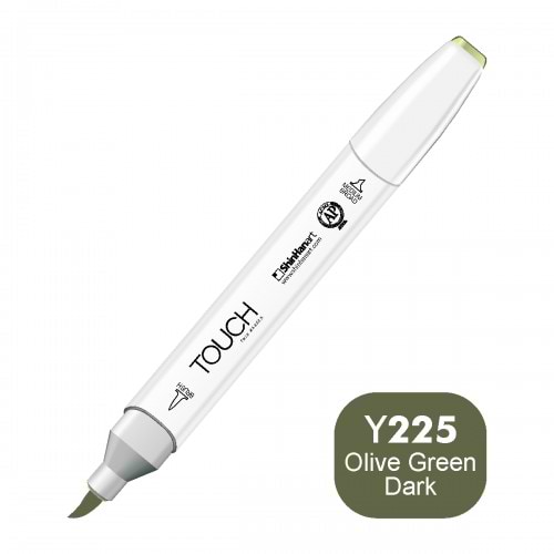 מרקר TOUCH BRUSH Y225 OLIVE GREEN DARK