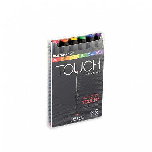TWIN MARKER TT SET OF 6 COLORS BASIC