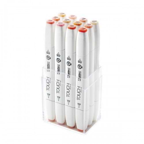 TWIN BRUSH MARKER SET OF 12 COLORS TONS