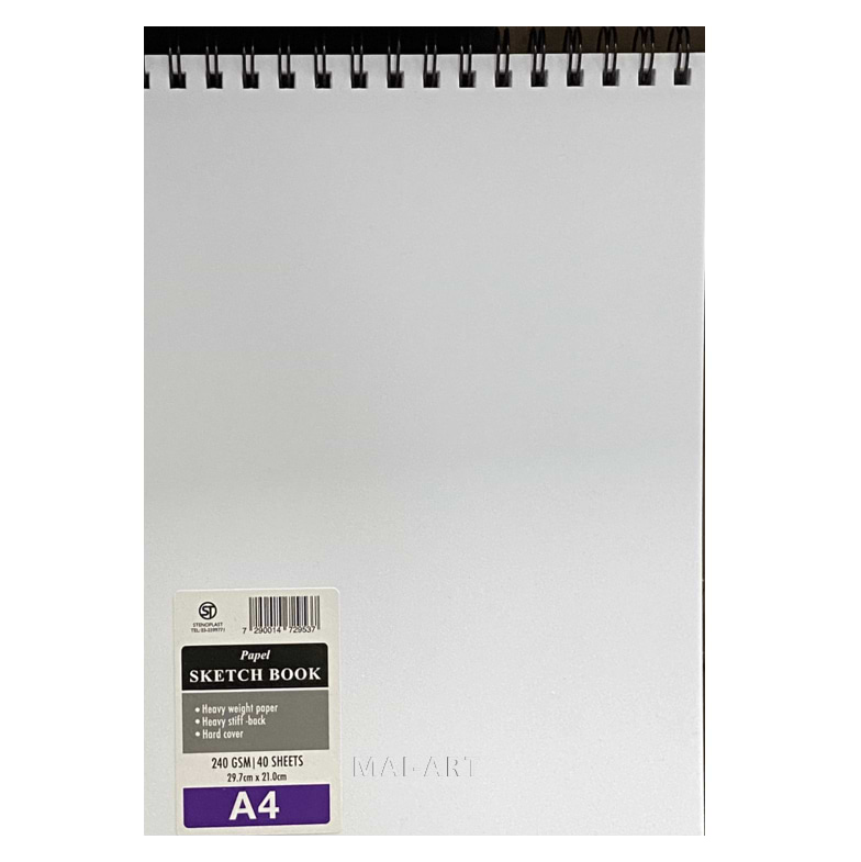 בלוק ספירלה עליון 240גרם SKETCH BOOK A4 PAPEL