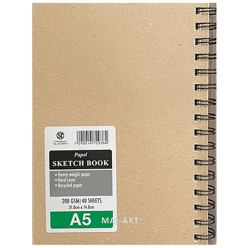 בלוק קרם 200 SKETCH BOOK A5 PAPEL ספירלה צידית 
