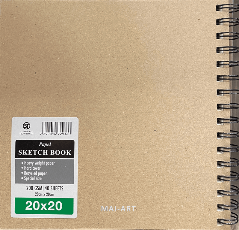 בלוק קרם 200 SKETCH BOOK 20/20 PAPEL ספירלה צידית 