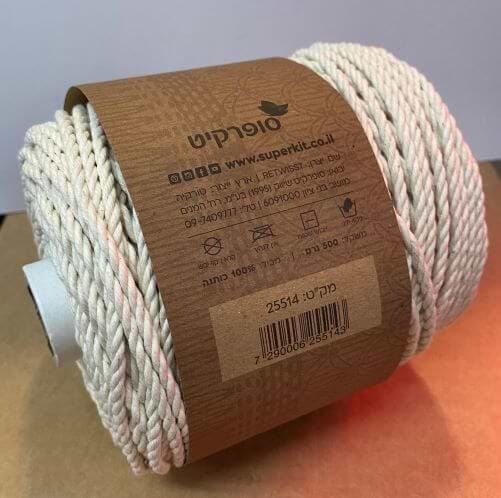 חבל מקרמה עובי 4 ממ MACRAME ROPE