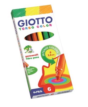 סט טושים במארז GIOTTO TURBO COLOR 6