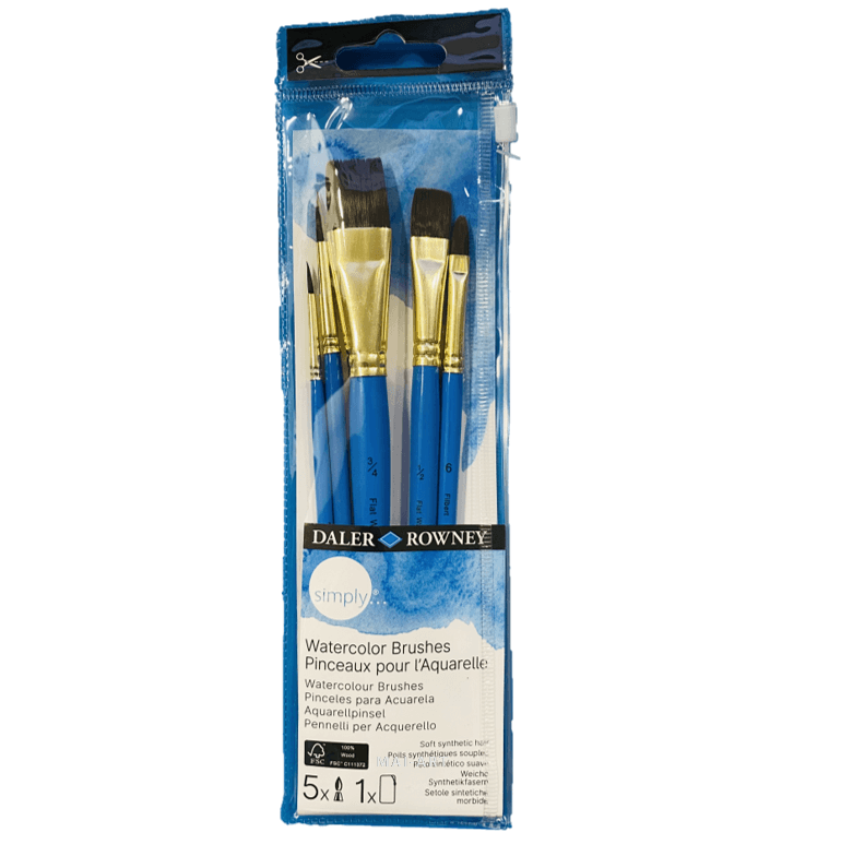 סט 5 מכחולים שער סינטטי דאלר ראוני דגם 500 DALRER ROWNEY SIMPLY 